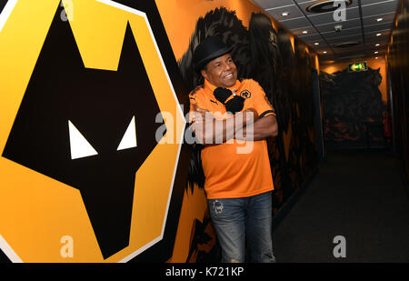 Wolverhamption, UK. 12th Sep, 2017. Tito Jackson of the Jackson Five at Wolverhampton Wanderers football stadium. Wolverhampton Wanderers are becoming the celebrity football club of choice following Tito Jackson's appearance at Molineux only days after Star Wars legend Mark Hamill pledged his allegiance to Wolves. Credit: David Bagnall/Alamy Live News Stock Photo