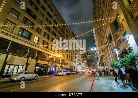 Los Angeles, USA. 14th Sep, 2017. Spring street of the famous Downtown Los Angeles Art Walk on SEP 14, 2017 at Los Angeles, California Credit: Chon Kit Leong/Alamy Live News Stock Photo