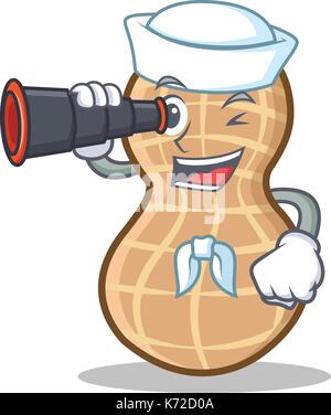 Sailor peanut character cartoon style Stock Vector Image & Art - Alamy