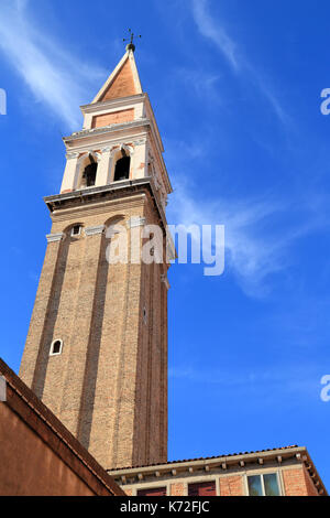 Campanile bell tower of the church Chiesa di San Francesco della Vigna Stock Photo