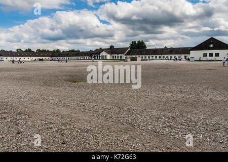 Appelplatz (Roll Call Square) of the Dachau Concentration Camp Stock Photo