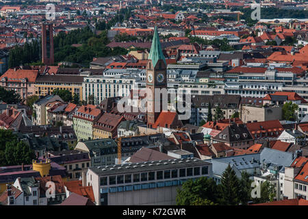 Cityscape of Munich, a view from Frauenkirche Stock Photo