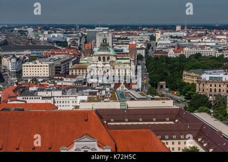 Cityscape of Munich, a view from Frauenkirche Stock Photo