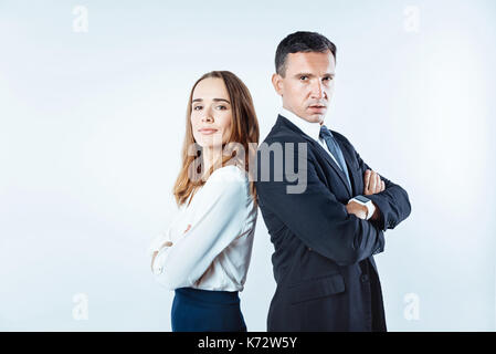Successful business people posing together Stock Photo