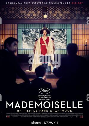 The Handmaiden  Ah-ga-ssi  Year : 2016 South Korea  Director : Chan-wook Park  Movie poster (Fr)    .  It is forbidden to reproduce the photograph out of context of the promotion of the film. It must be credited to the Film Company and/or the photographer assigned by or authorized by/allowed on the set by the Film Company. Restricted to Editorial Use. Photo12 does not grant publicity rights of the persons represented. Stock Photo