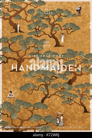 The Handmaiden  Ah-ga-ssi  Year : 2016 South Korea  Director : Chan-wook Park  Movie poster (USA)    .  It is forbidden to reproduce the photograph out of context of the promotion of the film. It must be credited to the Film Company and/or the photographer assigned by or authorized by/allowed on the set by the Film Company. Restricted to Editorial Use. Photo12 does not grant publicity rights of the persons represented. Stock Photo