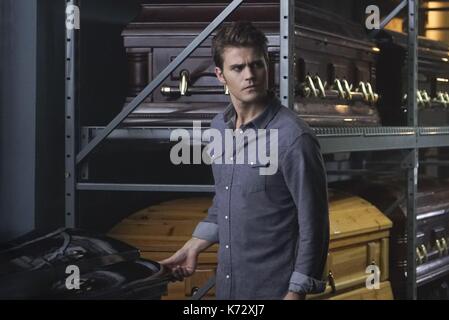 The The Vampire Diaries  TV Series 2009 USA  Created by  Julie Plec, Kevin Williamson   2015 Season 7, episode 5 : Live Through This  Director :  Kellie Cyrus   Paul Wesley.  It is forbidden to reproduce the photograph out of context of the promotion of the film. It must be credited to the Film Company and/or the photographer assigned by or authorized by/allowed on the set by the Film Company. Restricted to Editorial Use. Photo12 does not grant publicity rights of the persons represented. Stock Photo