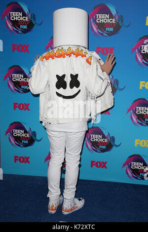 Teen Choice Awards 2017  Featuring: Marshmello Where: Los Angeles, California, United States When: 14 Aug 2017 Credit: FayesVision/WENN.com Stock Photo