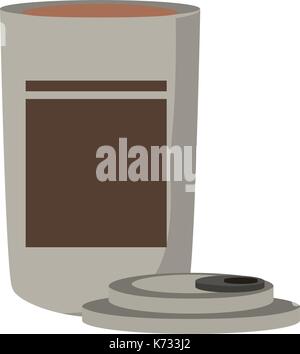 Disposable coffee cup icon over white background vector illustration ...