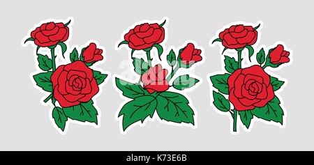 Fashion patch badges set Stock Vector