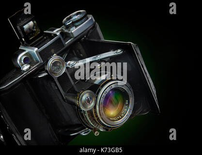 ROSTOV , RUSSIA, APRIL 5, 2017. The old Soviet rangefinder camera. The camera of the 1920-1930 release. Manufacturer of the USSR Stock Photo