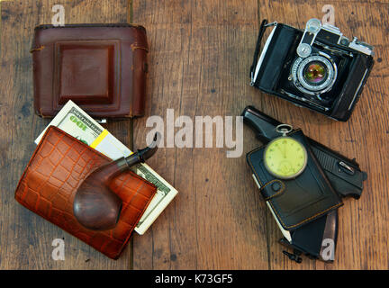 A gentleman's, a marching set of a creative photographer of the last century Stock Photo