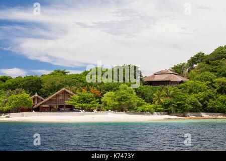 Philippines, Palawan, Taytay Bay, Isla Blanca, Noah Noah Island Luxury Resort Stock Photo