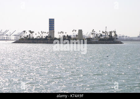 THUMS Oil Island Grissom - Long Beach (California, USA). Stock Photo