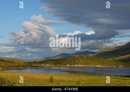 Lake Loch Cluanie, Northwest Highlands, Scotland, Great Britain Stock Photo