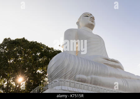 KANDY, SRI LANKA - Februray 12, 2017 : The magnificent sitting Bahiravakanda Buddha statue at Bahiravakanda Temple, EDITORIAL Stock Photo