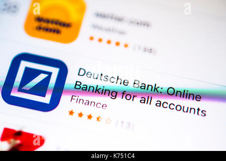 Deutsche Bank online banking app close up on iPhone smart phone Stock Photo: 124275004 - Alamy