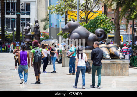 Botero Plaza, Medellin, Colombia Stock Photo