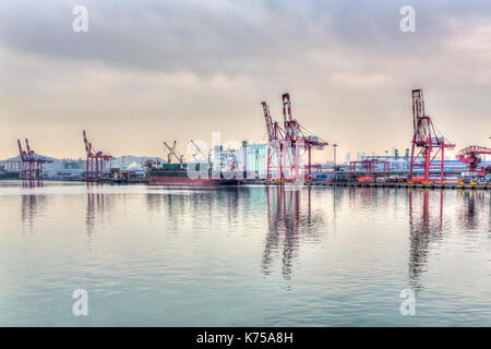 The industrial port of Incheon, South Korea, Asia. Stock Photo