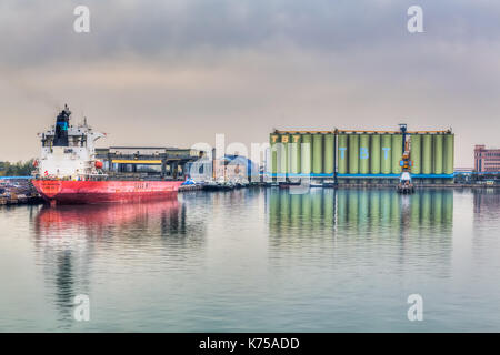 The industrial port of Incheon, South Korea, Asia. Stock Photo