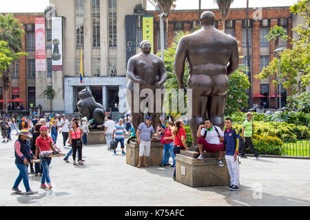 Adan y Eva sculpture, Botero Plaza, Medellin, Colombia Botero Plaza, Medellin, Colombia Stock Photo