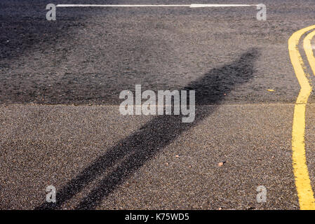 Shadow of a man on the ground texture Stock Photo - Alamy