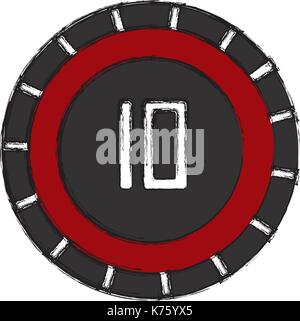 casino chip isolated Stock Vector