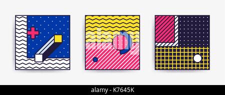 Big Collection with trendy backgrounds Stock Vector