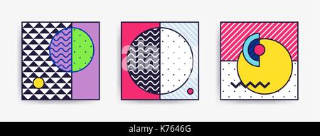 Big Collection with trendy backgrounds Stock Vector