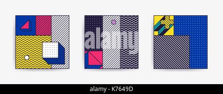 Big Collection with trendy backgrounds Stock Vector