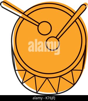 drum and drumsticks bass music top view icon Stock Vector Image & Art ...