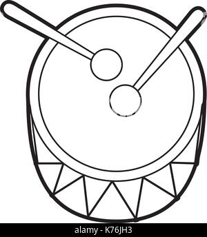 drum and drumsticks bass music top view icon Stock Vector Image & Art ...