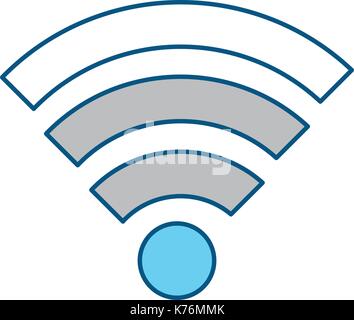 wifi sign icon over white background vector illustration Stock Vector