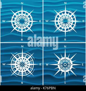 Vector set of windroses Stock Vector