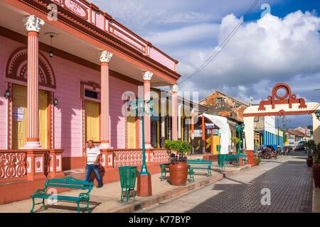 Cuba, Guantanamo province, Baracoa, town at the eastern end of the Oriente region, colonial architecture Stock Photo