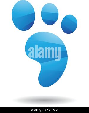 Design Concept of an Animal Footprint Icon, Vector Illustration Isolated on a White Background Stock Vector