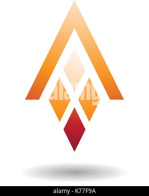 Design Concept of Letter A with Diamond Shaped Rectangles, Vector Illustration Isolated on a White Background Stock Vector
