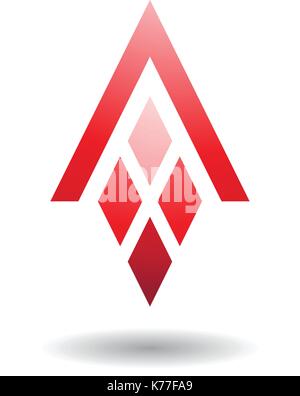Design Concept of Letter A with Diamond Shaped Rectangles, Vector Illustration Isolated on a White Background Stock Vector