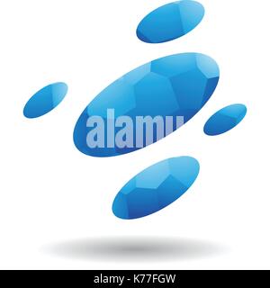 Design Concept of Oval Dots Icon with Mosaic Pattern, Vector Illustration Isolated on a White Background Stock Vector