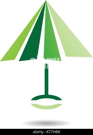 Design Concept of Umbrella Shaped Icon, Vector Illustration Isolated on a White Background Stock Vector