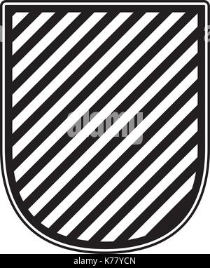 coat of arms with striped in monochrome silhouette Stock Vector Image ...