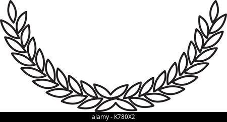 olive arch in monochrome color and ribbon on bottom Stock Vector Image ...