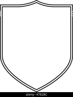 shield black silhouette and double contour Stock Vector Image & Art - Alamy