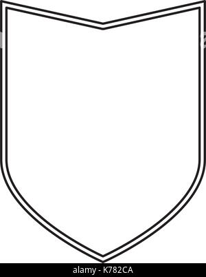 coat of arms black silhouette and double contour Stock Vector Image ...