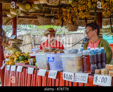 A stand in Cuba selling tropical fruits Stock Photo