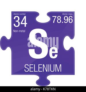 Selenium symbol. Element number 34 of the Periodic Table of the ...