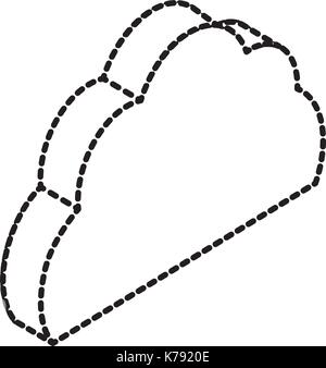 dotted shape computer technology with cloud data loading vector ...