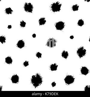 Blots Pattern from Brush Strokes Stock Vector