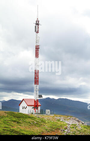 Telecommunication tower (antenna) Stock Photo