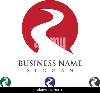 River Logo Template ilustration icon Stock Vector